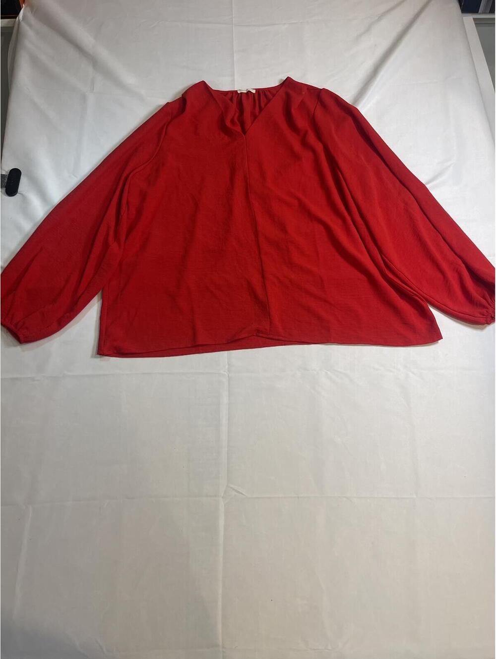 Women’s 2X Cotton Bay Blouse with Puff Sleeves